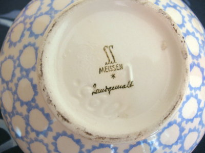 Meissner Zuckerdose Unterseite